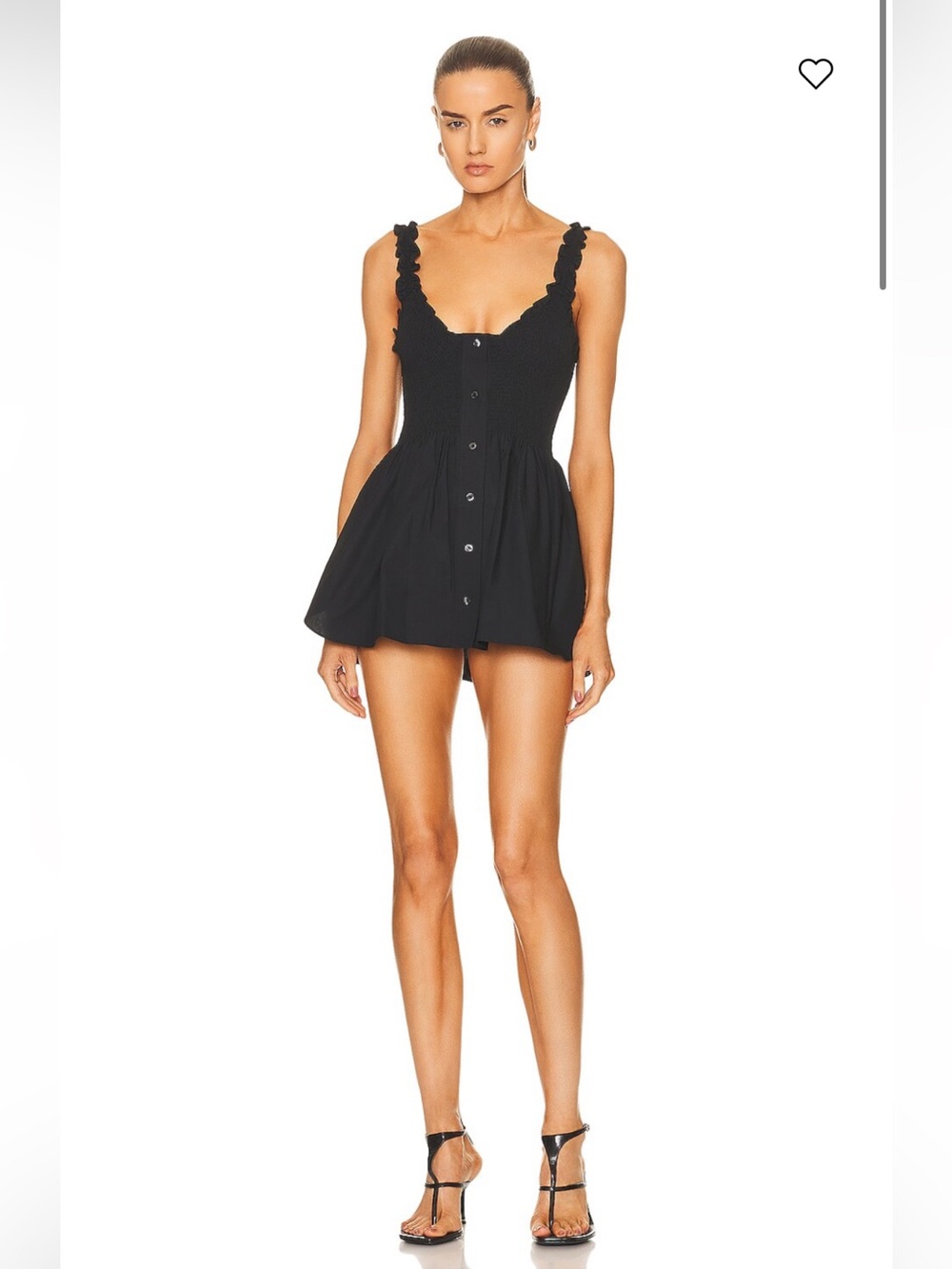 Alexander Wang Black Ruffle-Strap Mini Dress